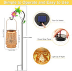 Hummingbird Solar Hanging Lanterns, Classic Yard Decor