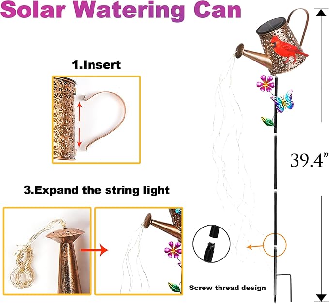 Red Solar Path Lights, Outdoor Yard LED