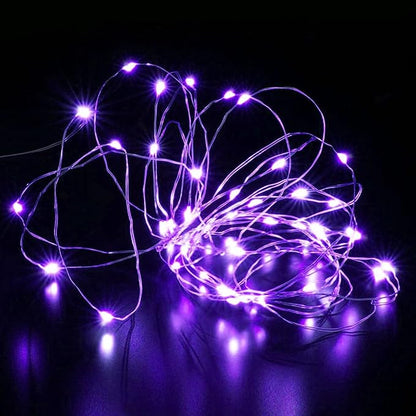 50 LED Christmas Twinkle Lights, 16ft Waterproof for Porch