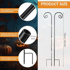 2-Pack 48" Shepherd's Hooks, Heavy-Duty Garden Stakes