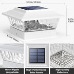 2-Pack Upgraded Solar Post Cap Lights for Deck, LED
