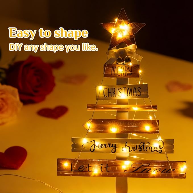 16ft Warm White String Lights for Backyard, Waterproof LED
