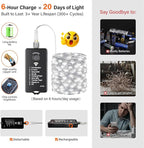 Christmas Fairy Lights, 66ft 200 LED Battery Twinkle Lights