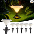 6-Pack Warm White Solar Path Lights, Outdoor Garden LED