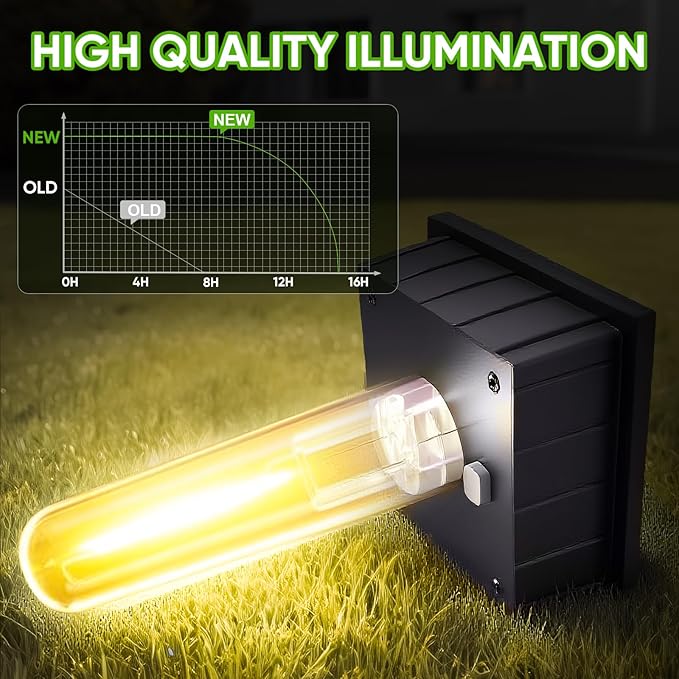2 Pack Solar Pathway Lights Outdoor,IP65 Waterproof - Bright Solar Lights Outdoor,Auto On/Off Pathway Lights Solar Powered,Solar Path Lights for Walkway Driveway Garden