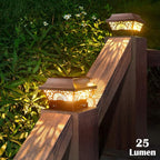 Solar Post Cap Lights 2-Pack, Waterproof LED
