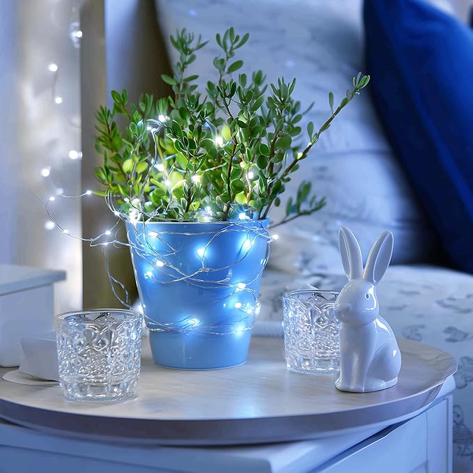 4-Pack Christmas String Lights, 1ft 50 LED Waterproof Twinkle Lights