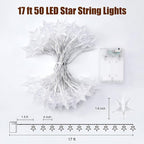 Outdoor String Lights, 17ft Warm White Waterproof LED
