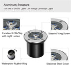 In-Ground Solar Lights, Flat LED Landscape