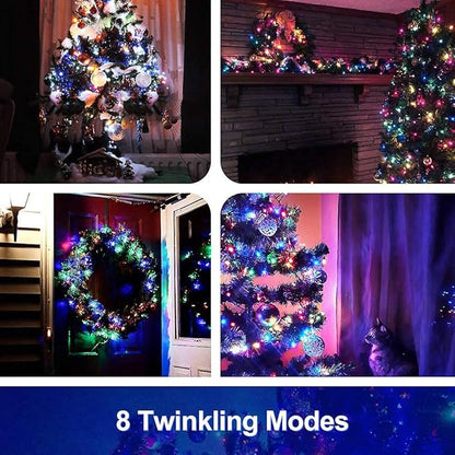 18ft Christmas LED String Lights, Waterproof Timer Lights