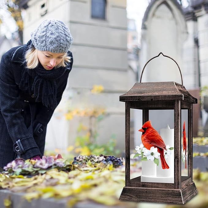 Cardinal Solar Garden Lanterns, Rustic Waterproof LED