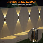 8-Pack Modern Solar Patio Lights, Outdoor LED