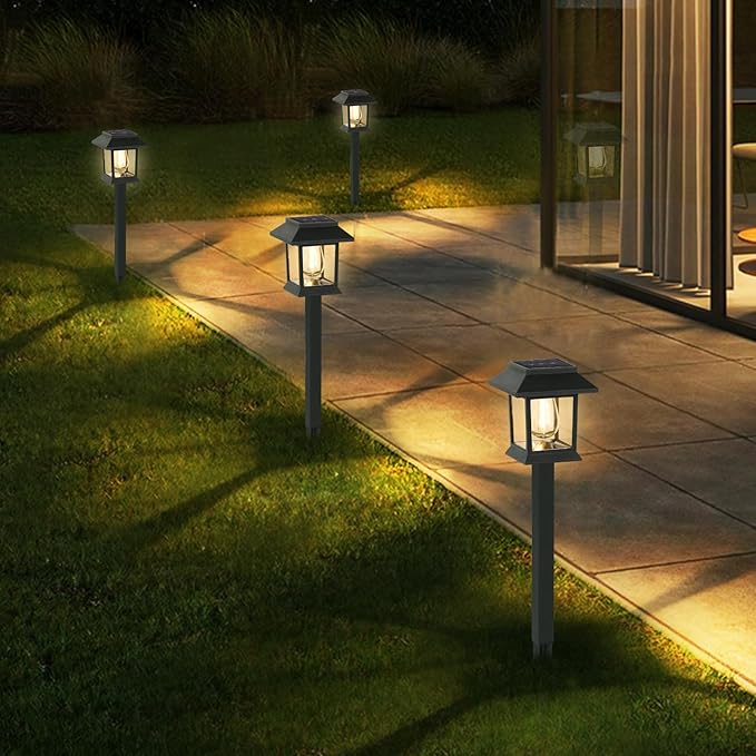 6-Pack Solar Path Lights, Outdoor Garden LED
