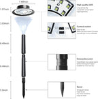 2-Pack IP65 Solar Landscape Lights for Walkway