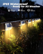 4-Pack Solar Yard Multi-Color Step Lights, Warm White Waterproof