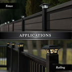 Upgraded Solar Post Cap Lights for Patio, LED