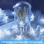 17ft White String Lights for Backyard, Waterproof LED