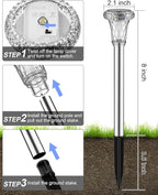 Cool White Solar Pathway Lights 12-Pack, Garden LED