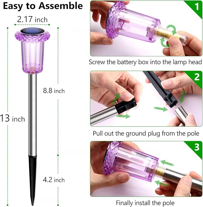 Solar Pathway Lights 10-Pack, Yard LED
