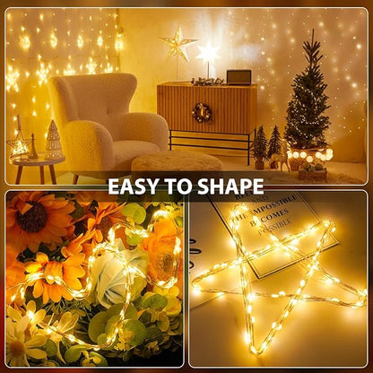 2-Pack 5ft LED Patio String Lights, Waterproof Outdoor