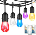 Café-Style Outdoor String Lights, 96ft Globe Bulbs