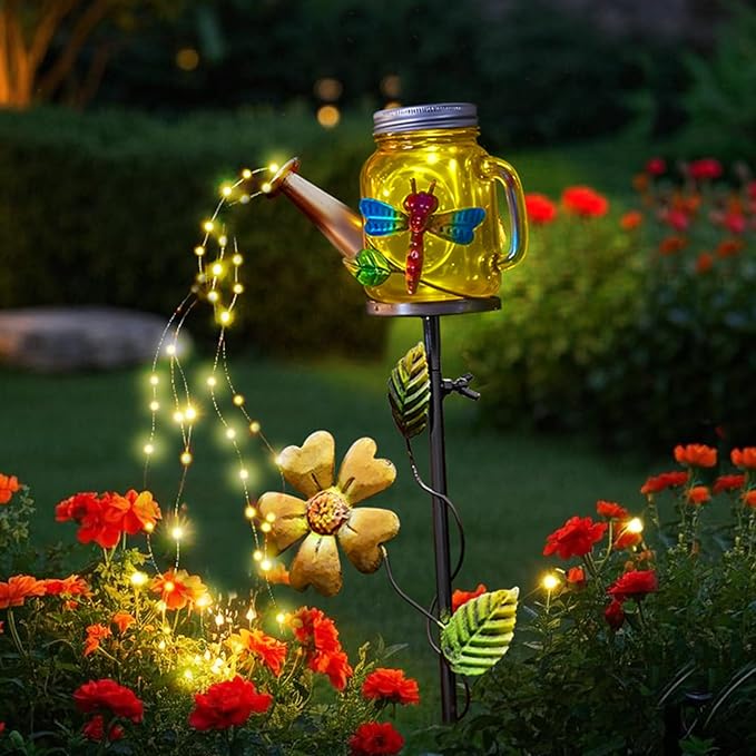 Solar Watering Can Light, Solar Yard Decorations Outdoor,Garden Decor Lights for Yard,IP65 Waterproof Hanging Lantern Lights,Outside Patio Lawn, Gifts for Mom Grandma Women Birthday