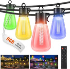 Outdoor Globe Café String Lights, 120ft LED Bulbs