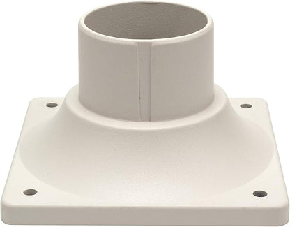 LIT-PaTH Outdoor Post Light Mounting Base, Pier Mount Base, 2-Pack, White