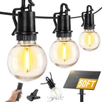 50ft Edison Bulb Patio String Lights, Waterproof