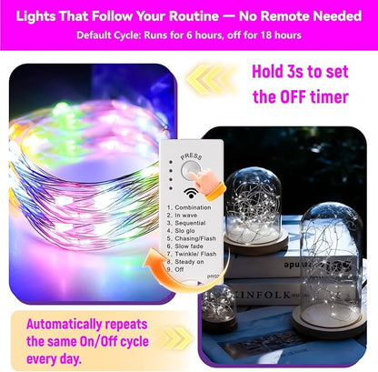 Christmas Porch String Lights, 16ft 50 LED Waterproof