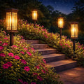 4-Pack Solar Pathway Lights, Waterproof LED Driveway Lights