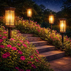 8-Pack Solar Path Lights, Outdoor Driveway LED