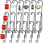 24-Pack 46" Shepherd's Hooks, Heavy-Duty Garden Stakes
