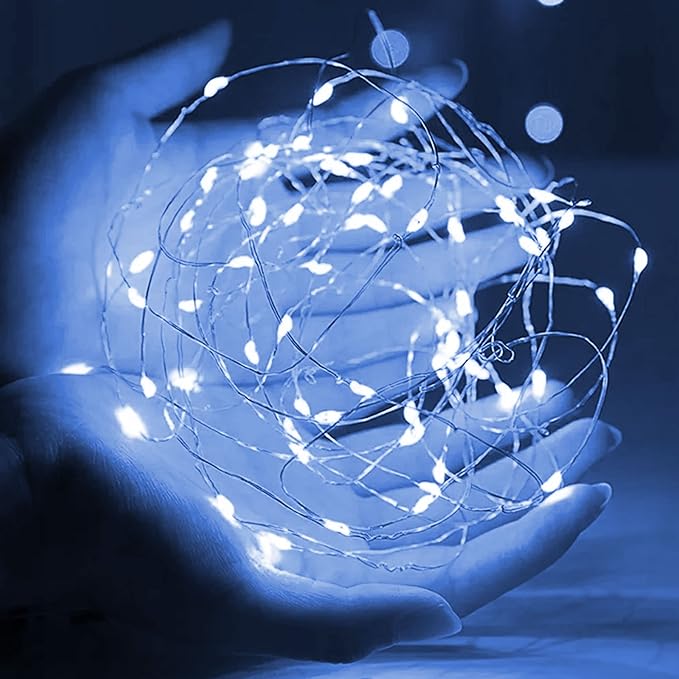 60 LED Christmas Twinkle Lights, 20ft Waterproof for Porch