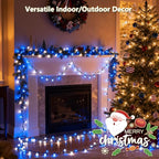 2-Pack Christmas String Lights, 18ft 50 LED Waterproof Twinkle Lights