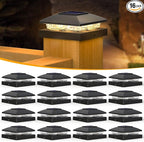 Solar Post Cap Lights 16-Pack, Waterproof LED