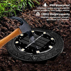 Solar Flat Disk Lights 8-Pack, Waterproof Landscape
