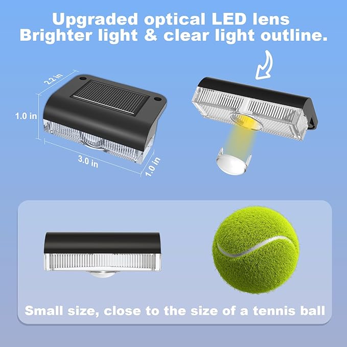 Solar Fence Lights Outdoor, 8 Pack Fence Light Solar Powered Wall Lighting, Deck Lights Waterproof Led for Outside, Garden, Backyard, Patio, Pathway, Railing, Pool, Stairs, Step, Warm White