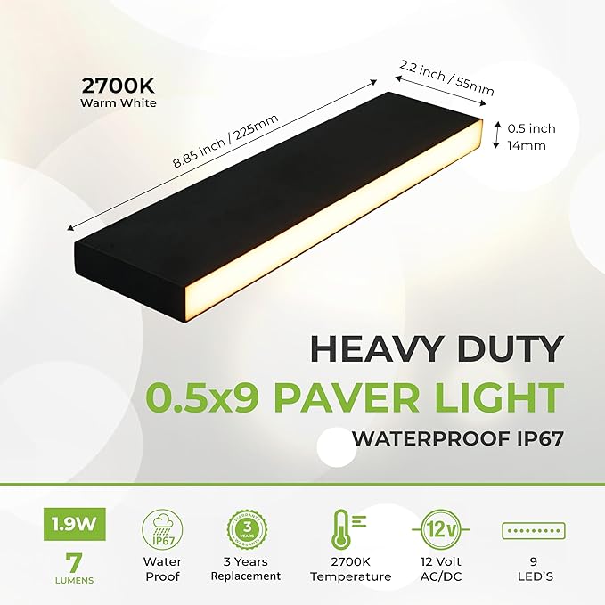 Warm White Solar Pathway Lights, Walkway LED