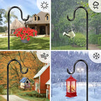 2-Pack 36" Garden Shepherd Hooks, Iron Plant Hangers