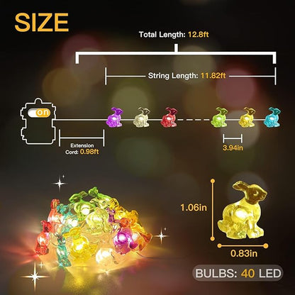 8ft LED Patio String Lights, Waterproof Outdoor