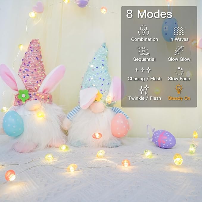 8ft LED Patio String Lights, Waterproof Outdoor