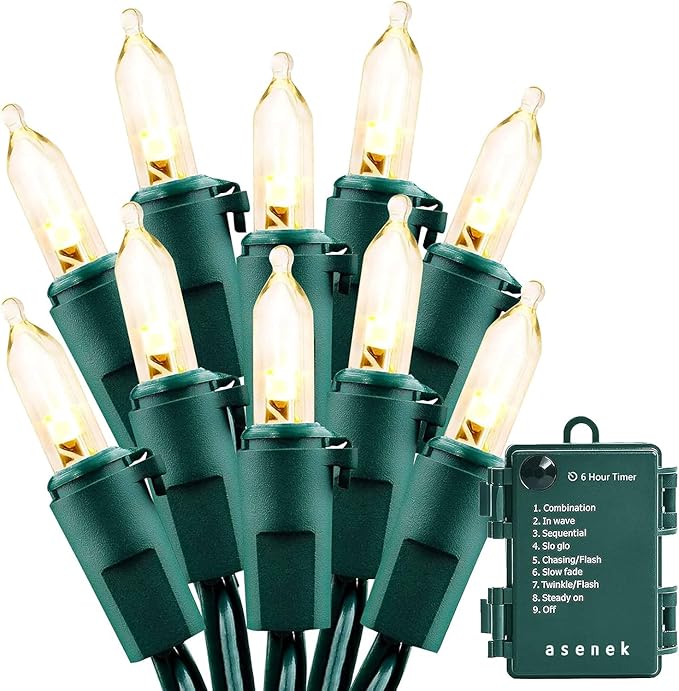 Christmas Porch String Lights, 50 LED Waterproof