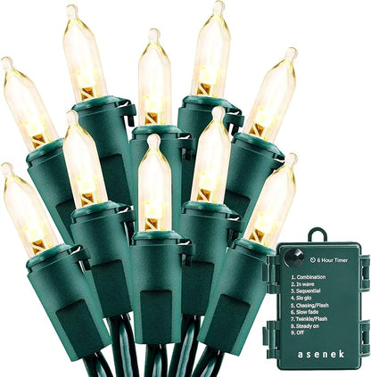Christmas Porch String Lights, 50 LED Waterproof