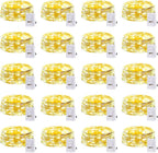 20-Pack 20 LED Christmas Twinkle Lights, 7ft Waterproof for Porch