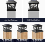 Warm White Solar Patio Post Lights, Outdoor LED Caps