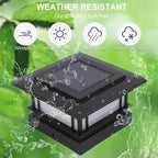 6-Pack Warm White Solar Patio Post Lights, Outdoor LED Caps