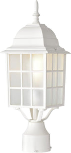 Outdoor Lamp Post Light, White Weatherproof Post Light