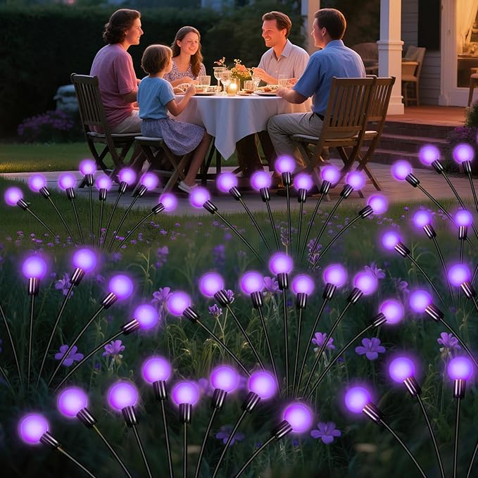 Solar Yard Path Lights 4-Pack, Waterproof