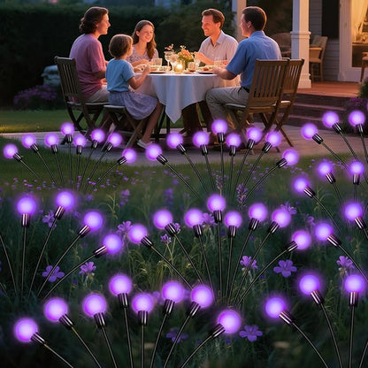 Solar Firefly Lights - 6 Pack 36 LEDs, Purple, Waterproof, Outdoor Garden Decor